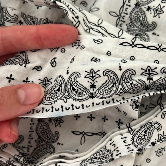 The Denim Bar Romper - bandana print with semi see through sleeves - Picture 4 of 6